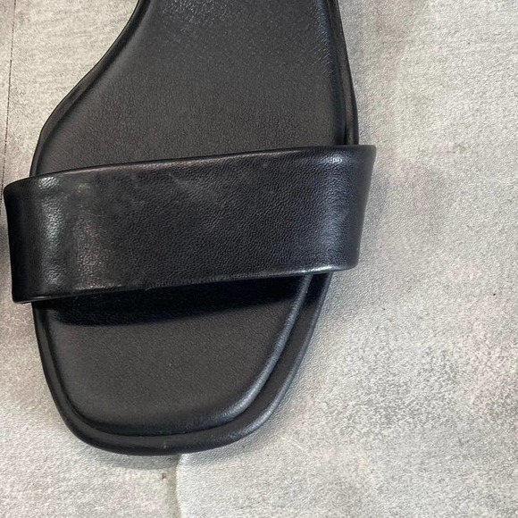 Nordstrom Rack Women's Black Faux-Leather Landry Square-Toe Heeled Sandals SZ9.5 - Picture 7 of 13